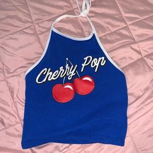 Cherry pop halter top